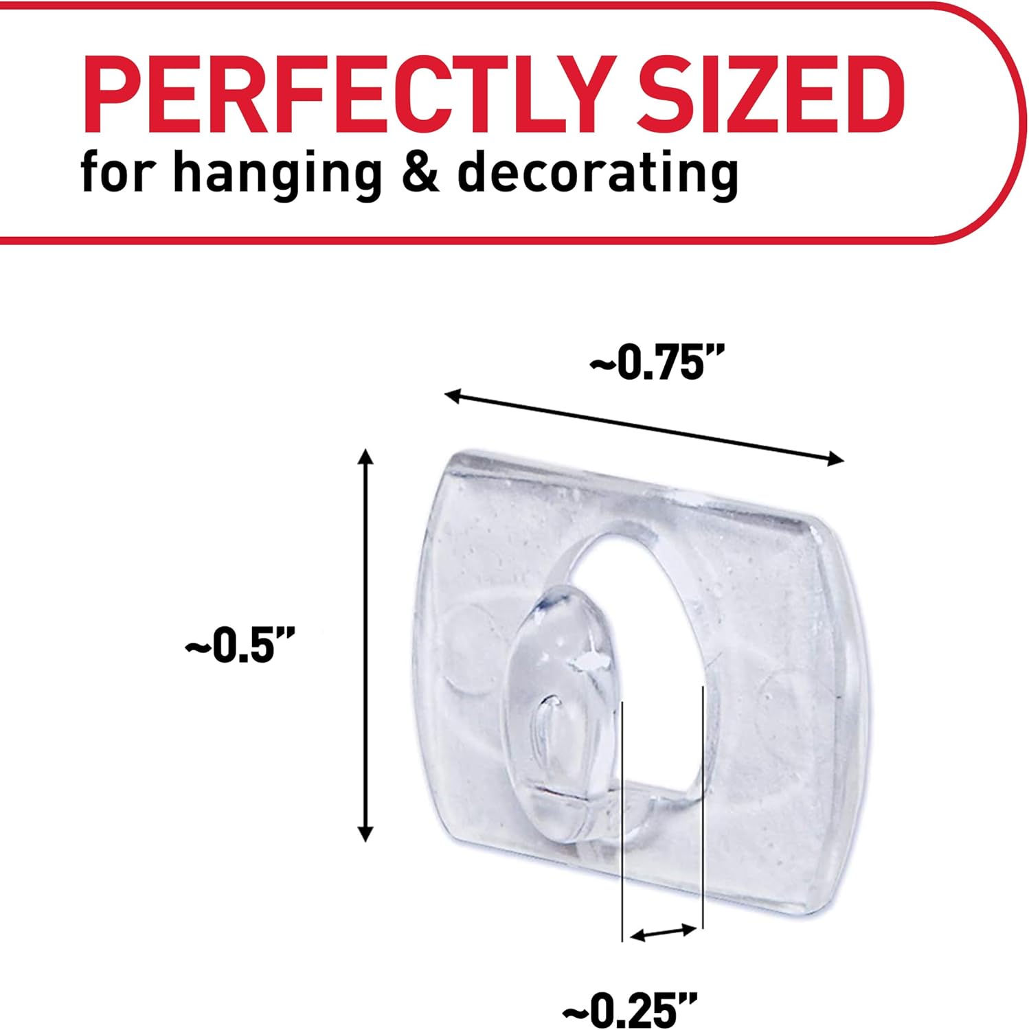 Command Clear Indoor Mini Light Clips Value Pack. 45 Clips. 54 Strips. Damage-Free String Light Hangers for Home. Room. Wall. Office. and Dorm Decor. Great for Cable Management. Holds up to 0.3 lb - Image 2